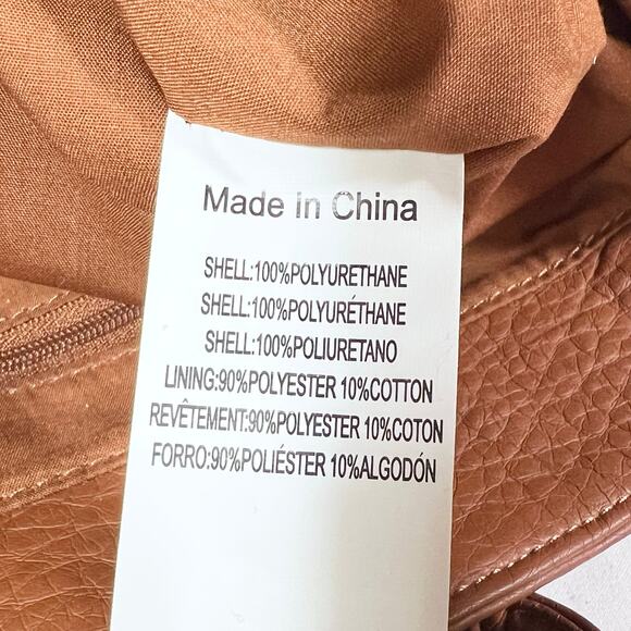 Vans Gypsy Tote Satchel Bag Brown Mocha Bisque Hobo Studded Western New - Picture 13 of 14